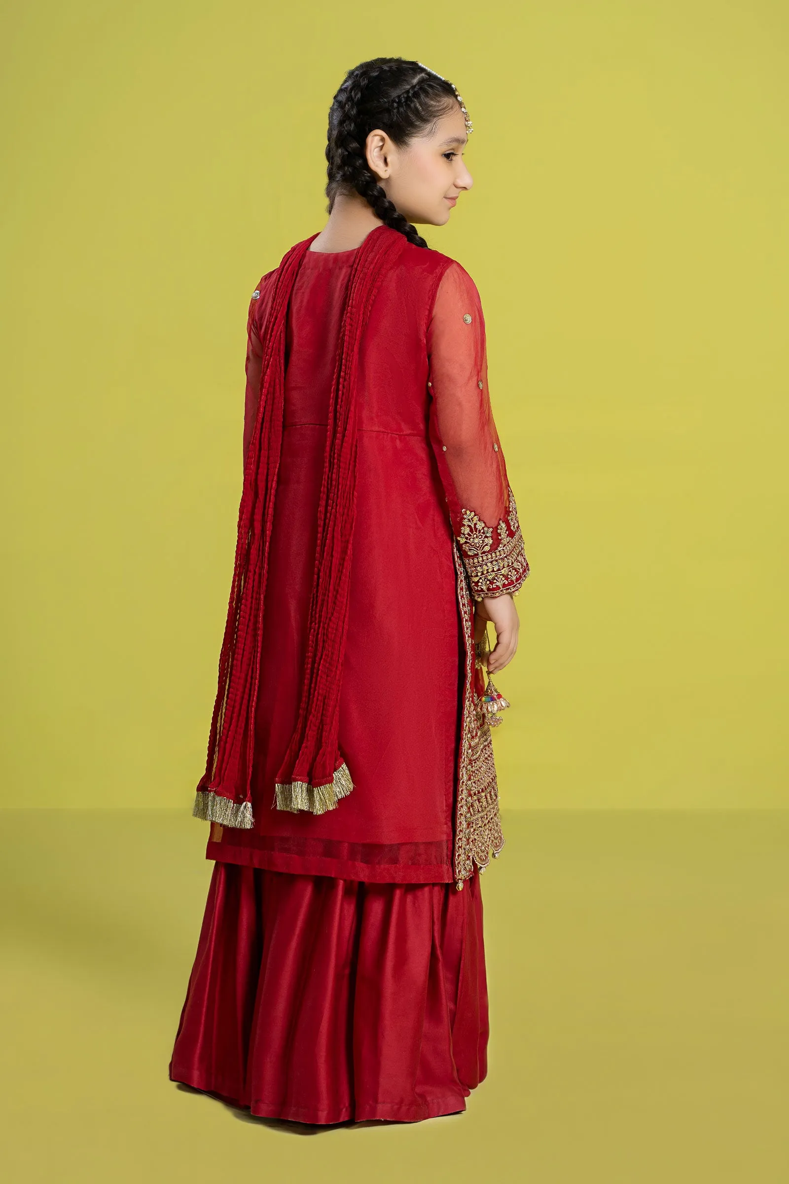 3 Piece Embroidered Organza Suit | MKS-EF24-37