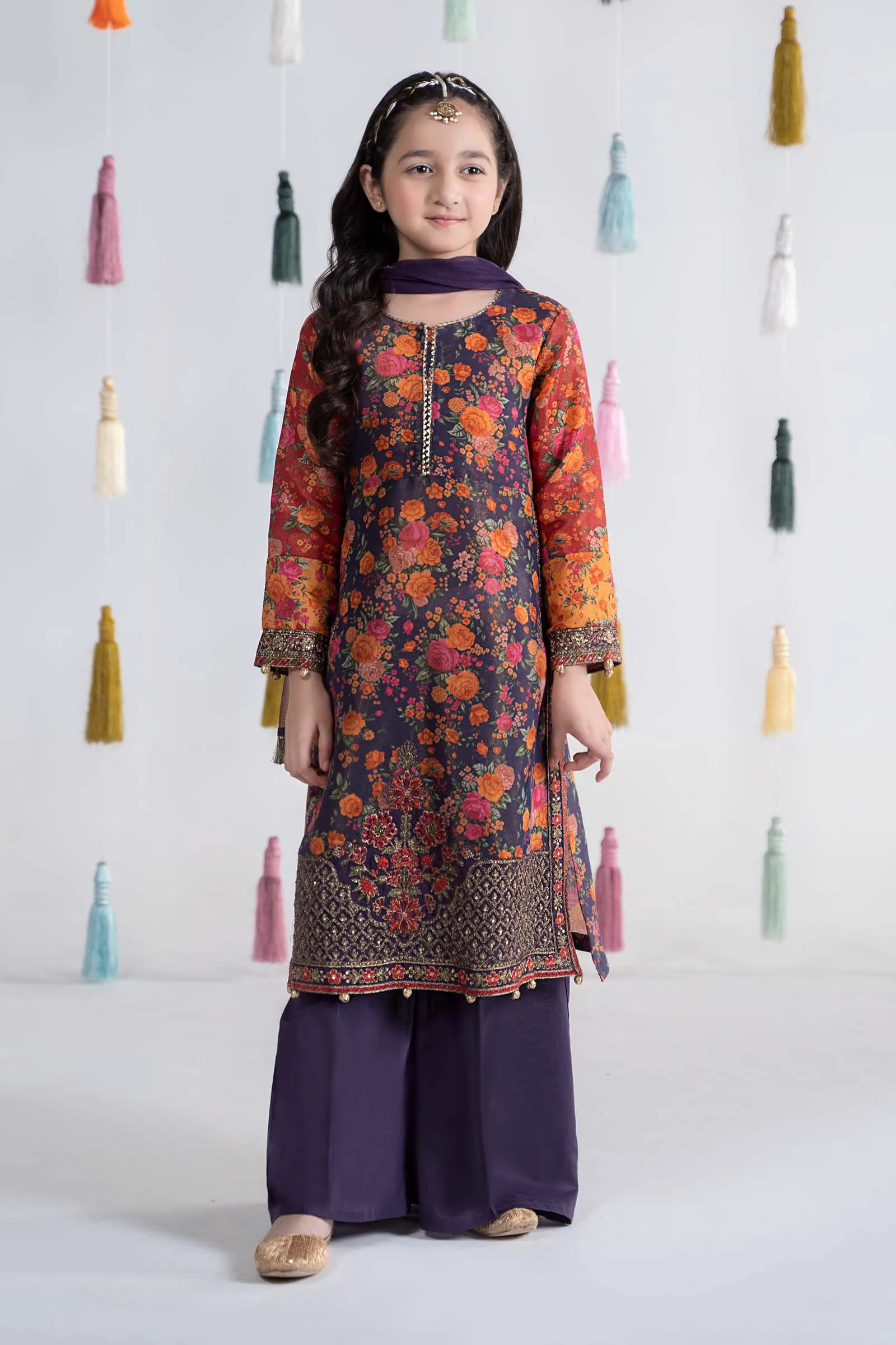 3 Piece Printed Cotton Masoori Suit | MKD-EA24-04