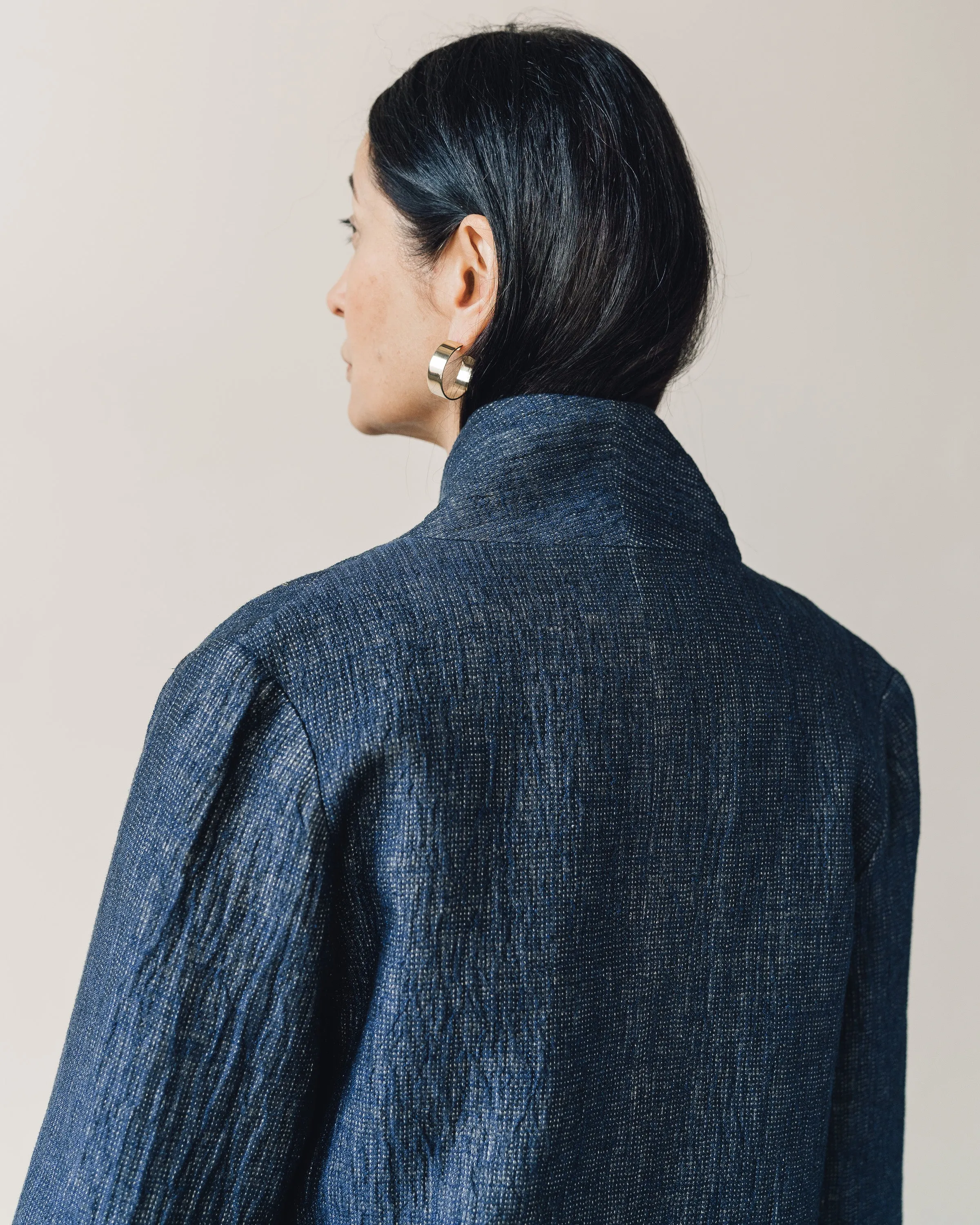 7115 Open Fall Coat, Indigo