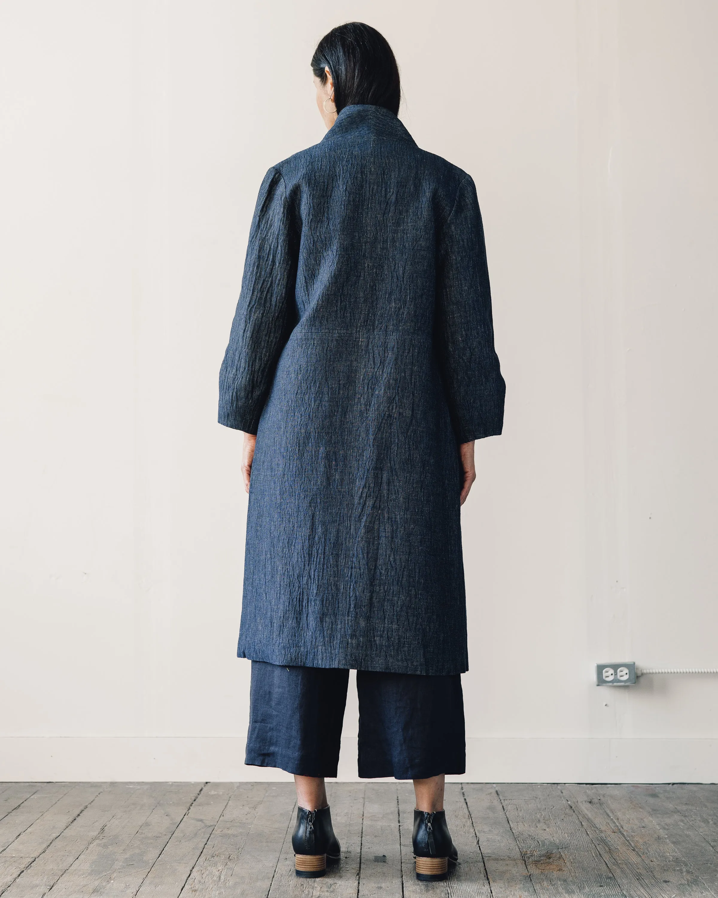 7115 Open Fall Coat, Indigo