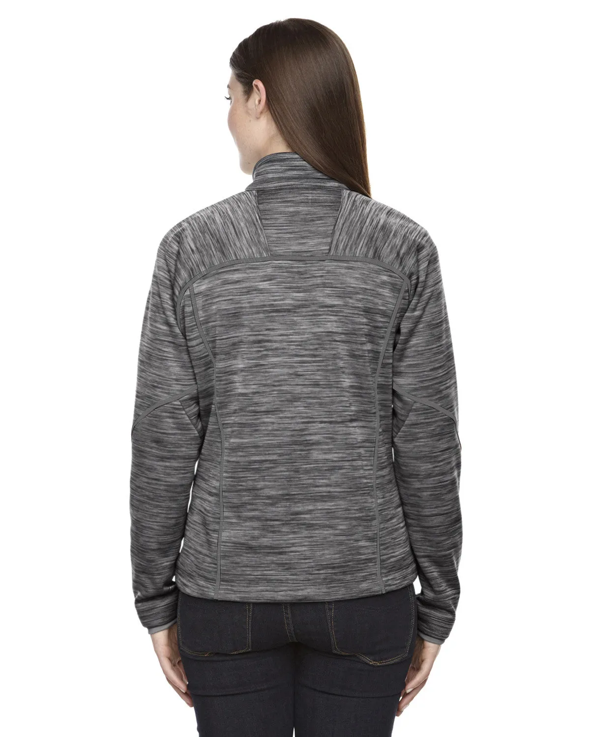 78697 Ash City - North End Sport Red Ladies' Flux Mélange Bonded Fleece Jacket