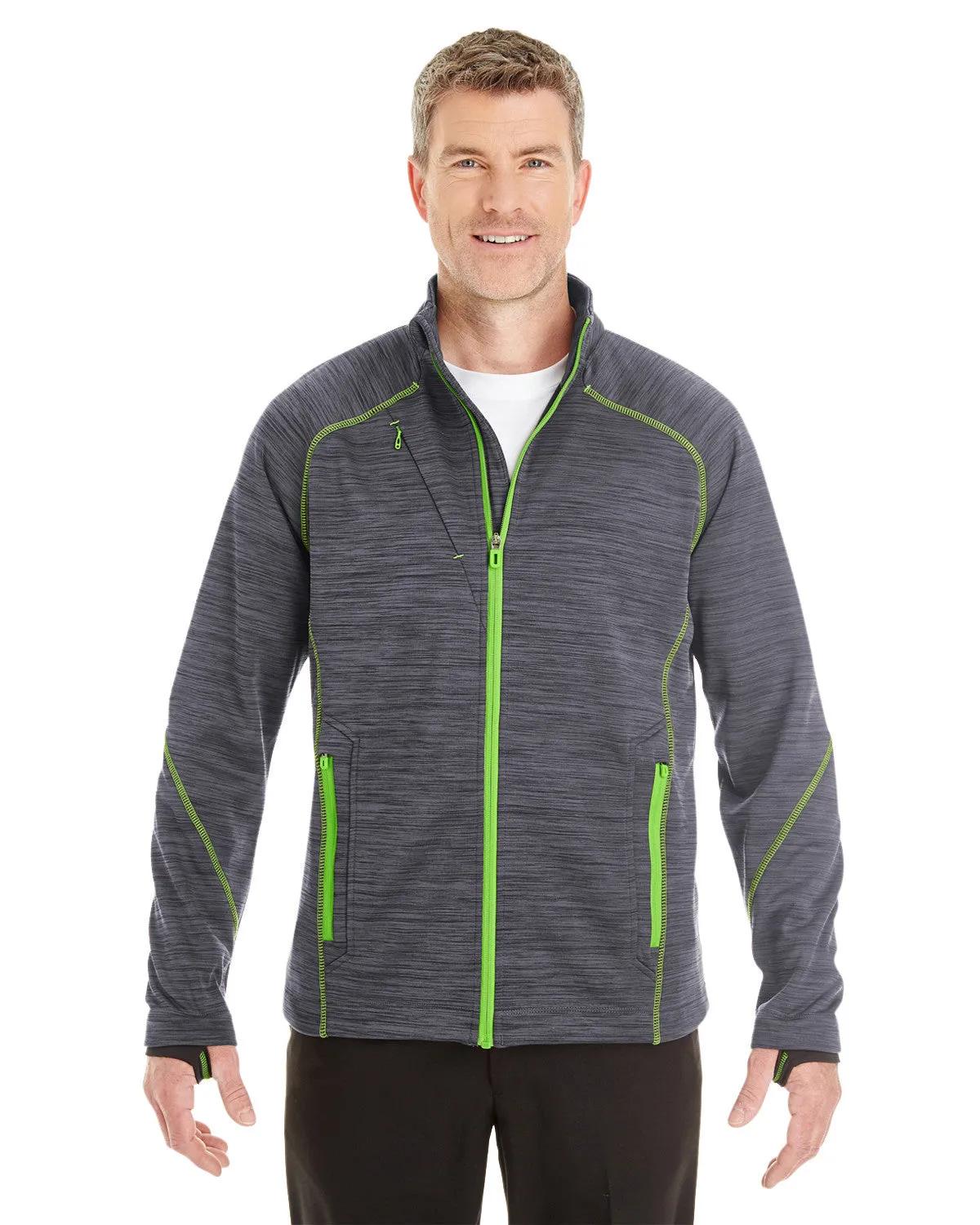 88697 Ash City - North End Sport Men's Flux Mélange Bonded Fleece Jacket