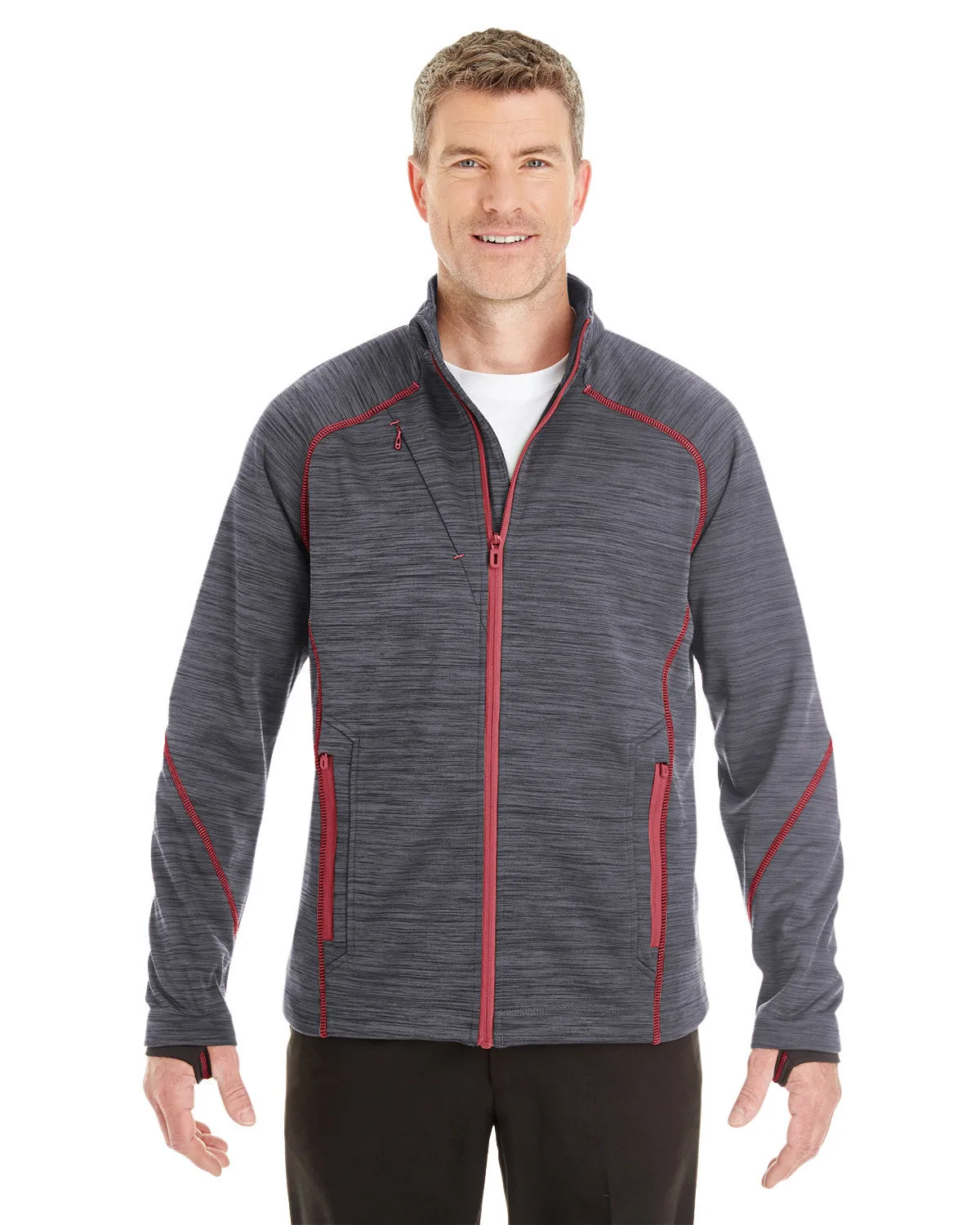 88697 Ash City - North End Sport Men's Flux Mélange Bonded Fleece Jacket