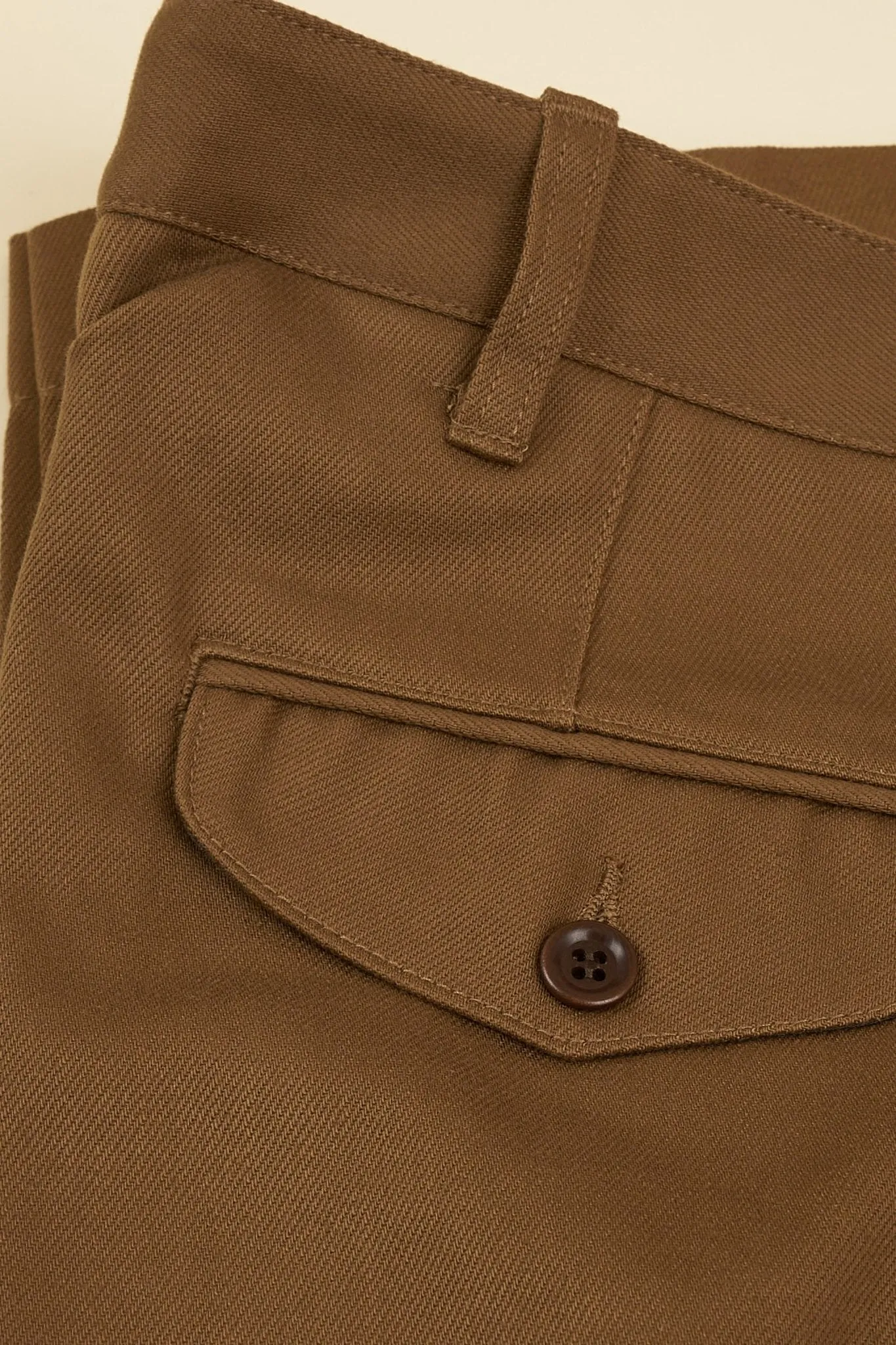 Addict Clothes Single Pleated Army Trousers - Khaki