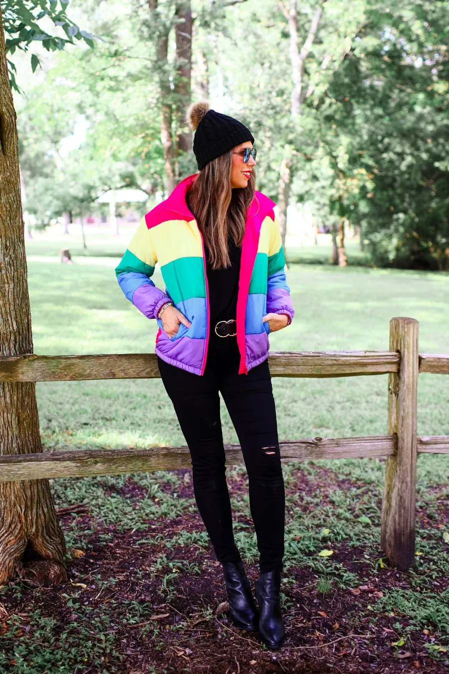 Adult Rainbow Puffer Jacket