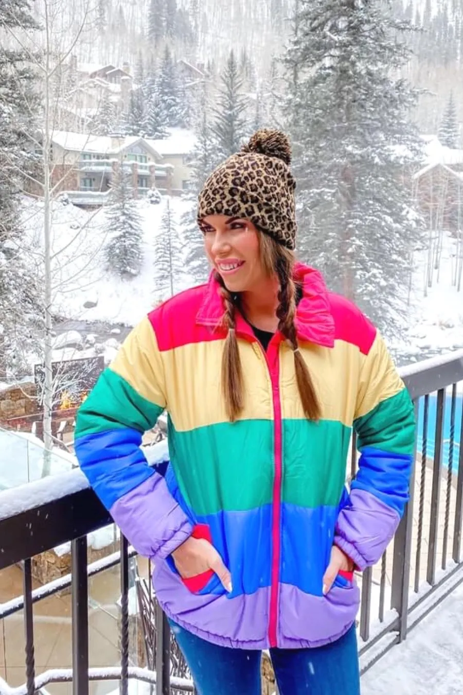 Adult Rainbow Puffer Jacket