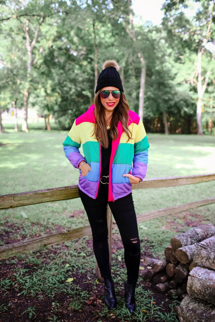 Adult Rainbow Puffer Jacket