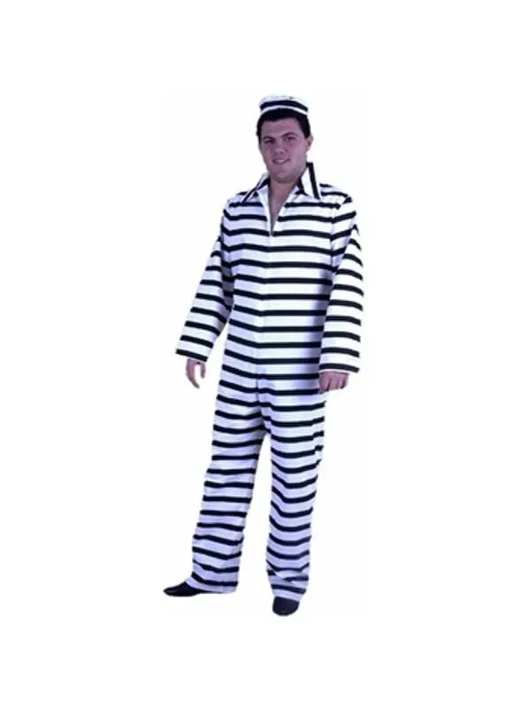 Adult Striped Prison Costume