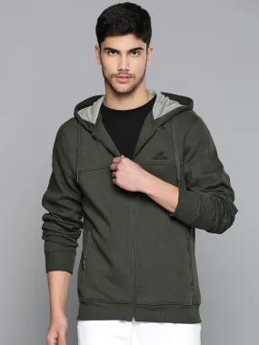 Alcis Men Olive Green Running Sporty Jacket