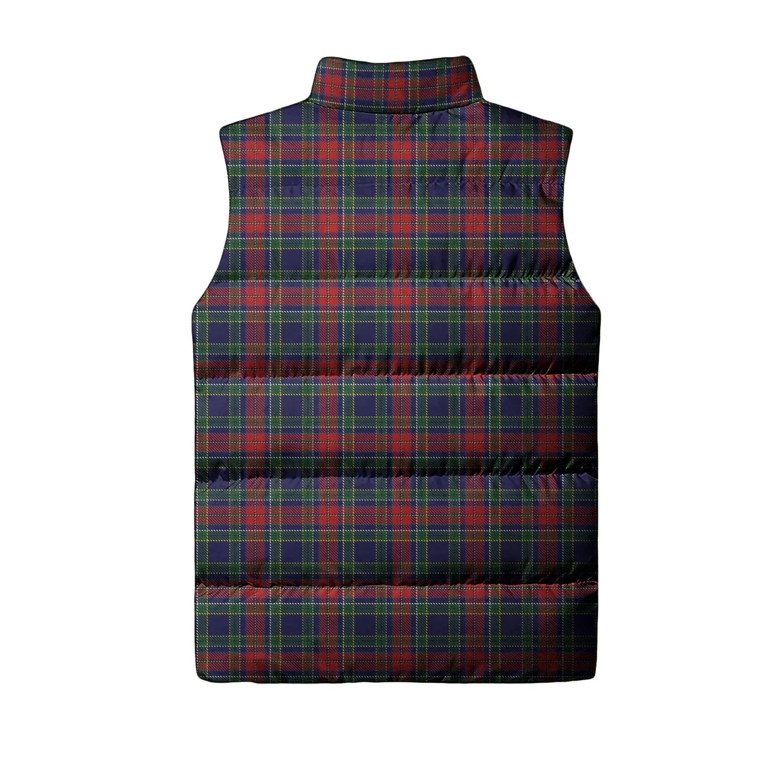 Allison Red Tartan Sleeveless Puffer Jacket