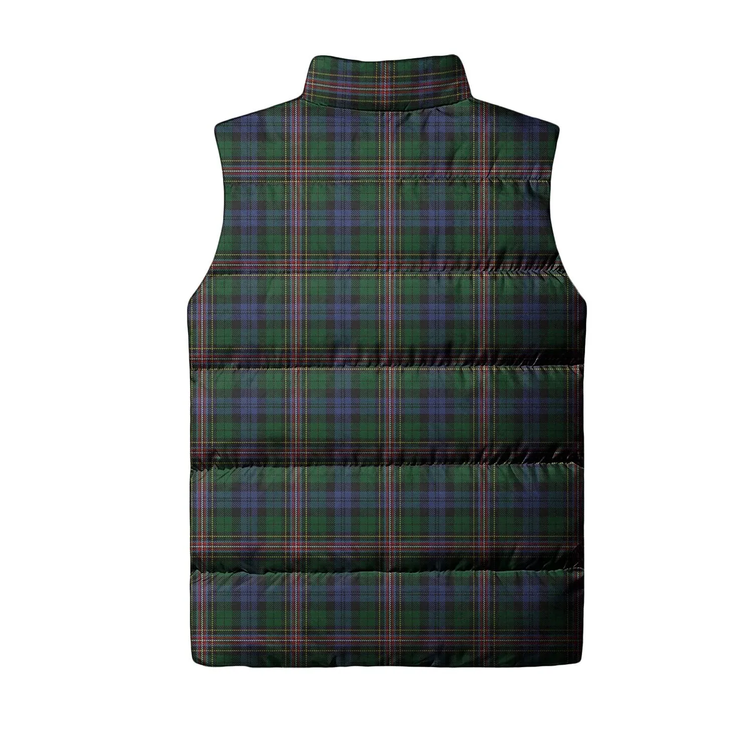 Allison Tartan Sleeveless Puffer Jacket with Family Crest