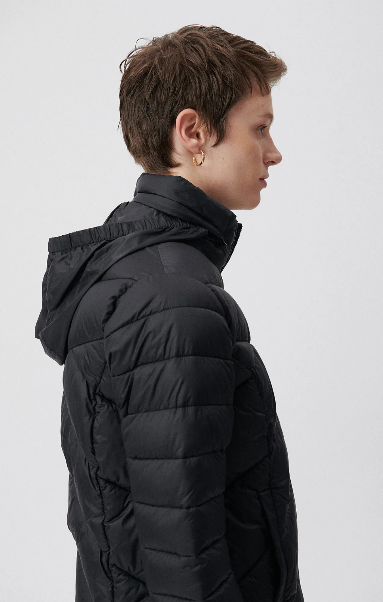 AMINA PUFFER JACKET IN BLACK