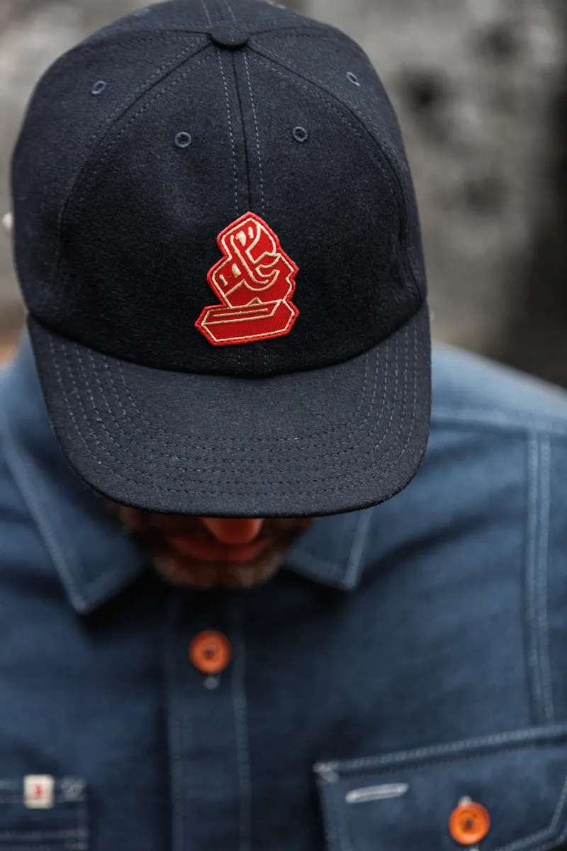 &SONS Woollen Snap Cap Navy