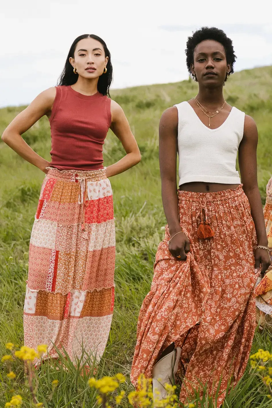 Annie Patchwork Maxi Skirt