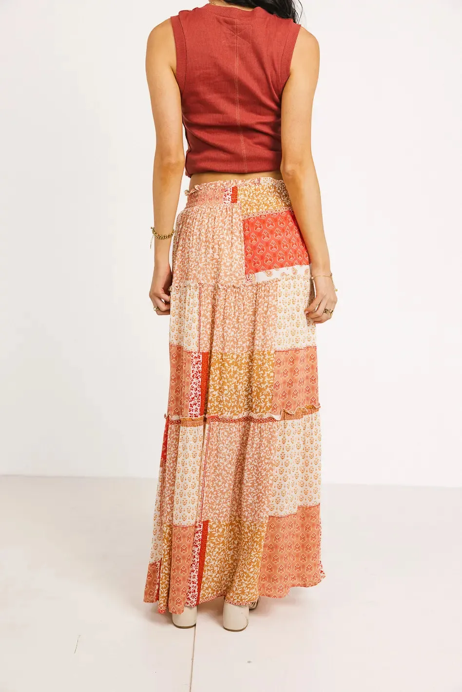 Annie Patchwork Maxi Skirt