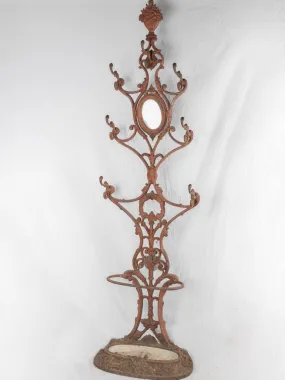 Antique French coat rack - cast iron 85¾"