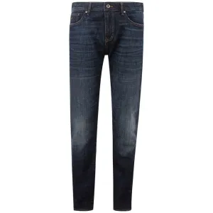 Armani Exchange Chic Blue Cotton Trousers for Modern Men