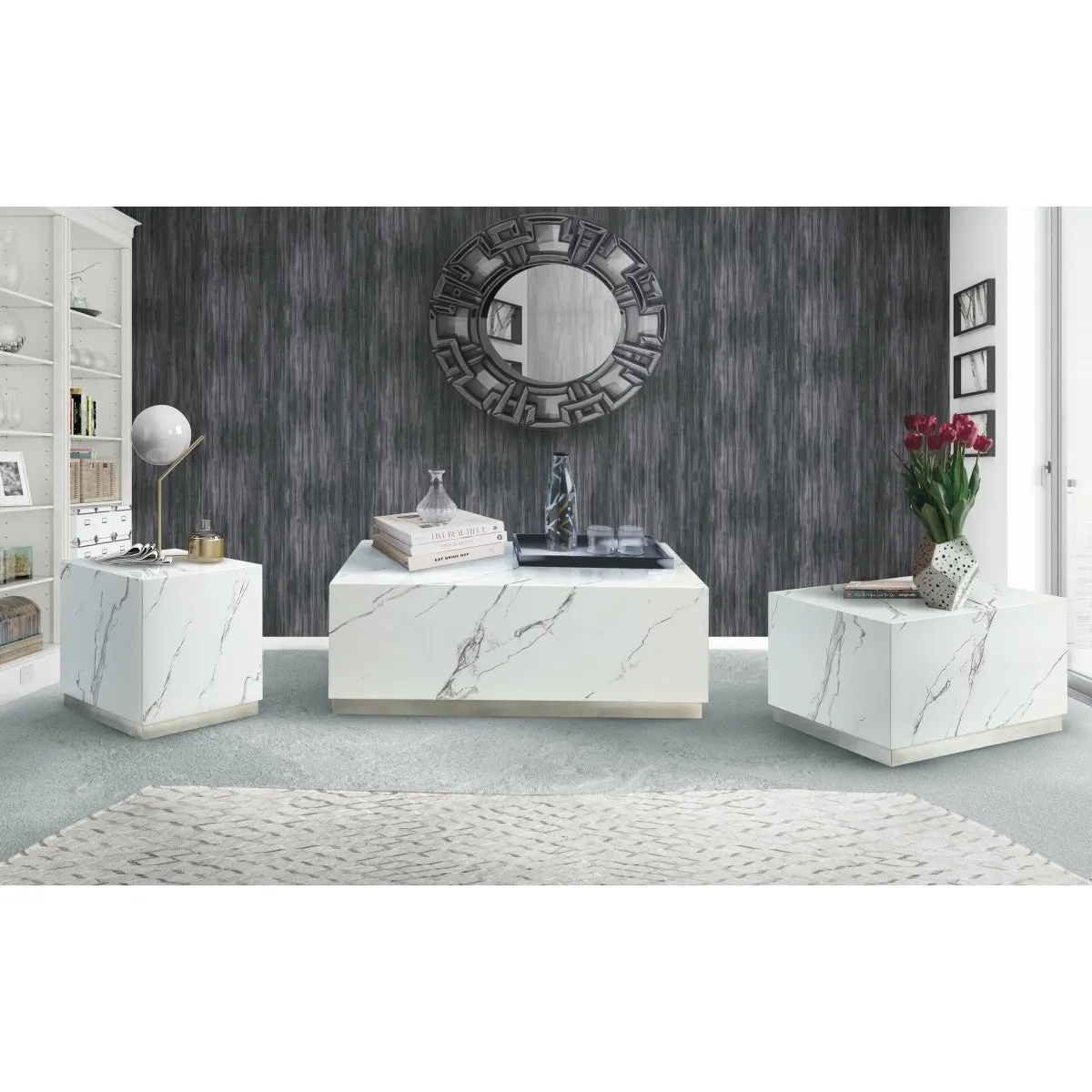 Astraia White Small Square Coffee Table