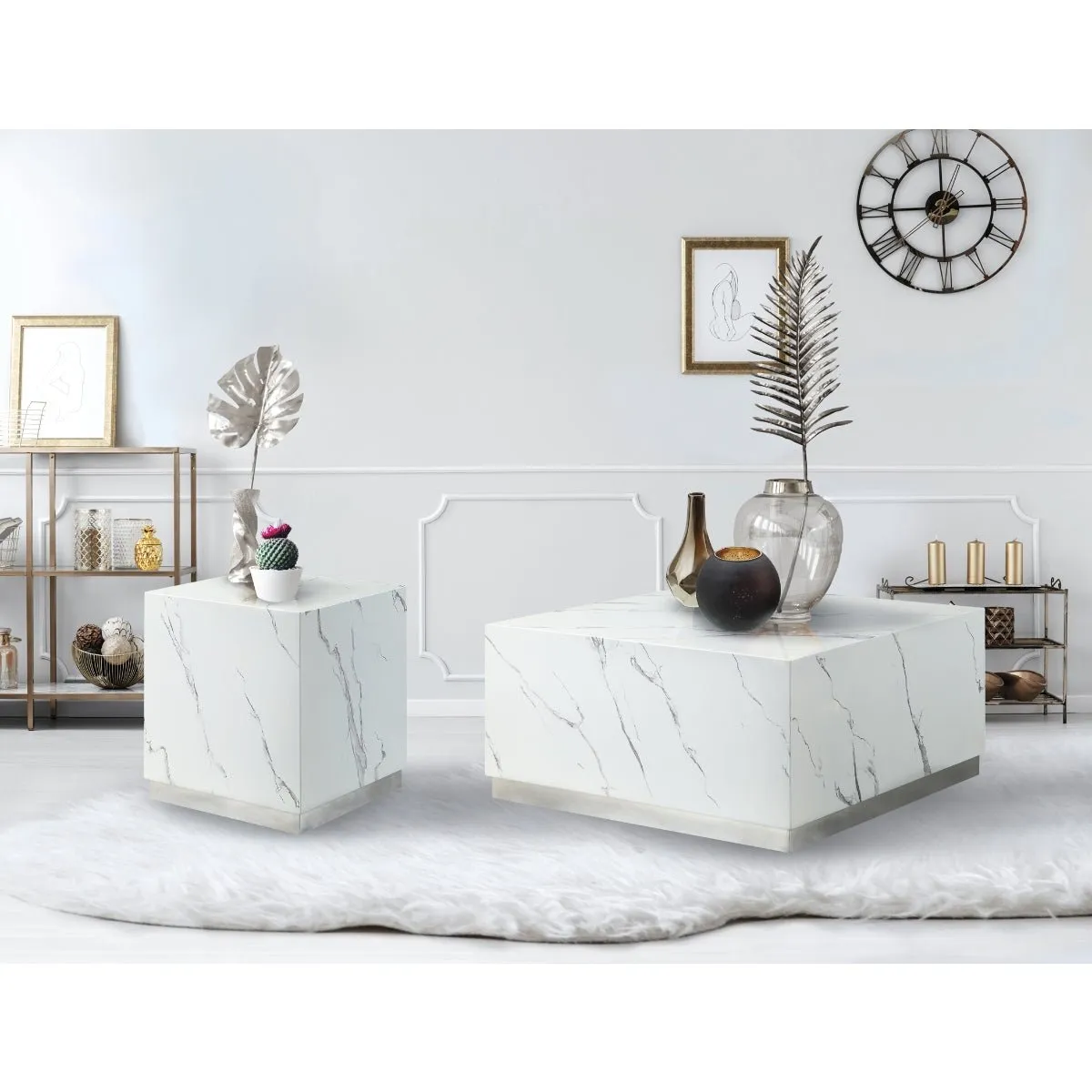 Astraia White Small Square Coffee Table