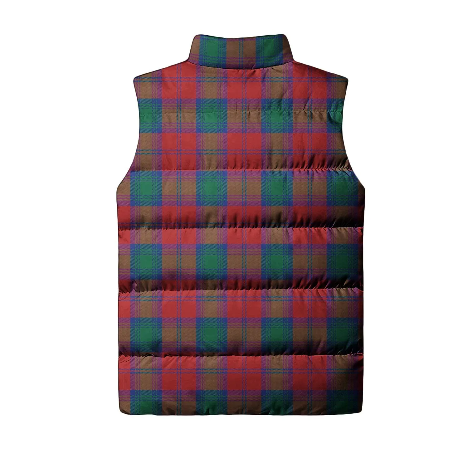 Auchinleck (Affleck) Tartan Sleeveless Puffer Jacket with Family Crest