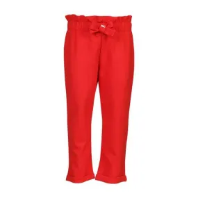 BABY GIRLS BOW APPLIQUE TROUSER -  RED