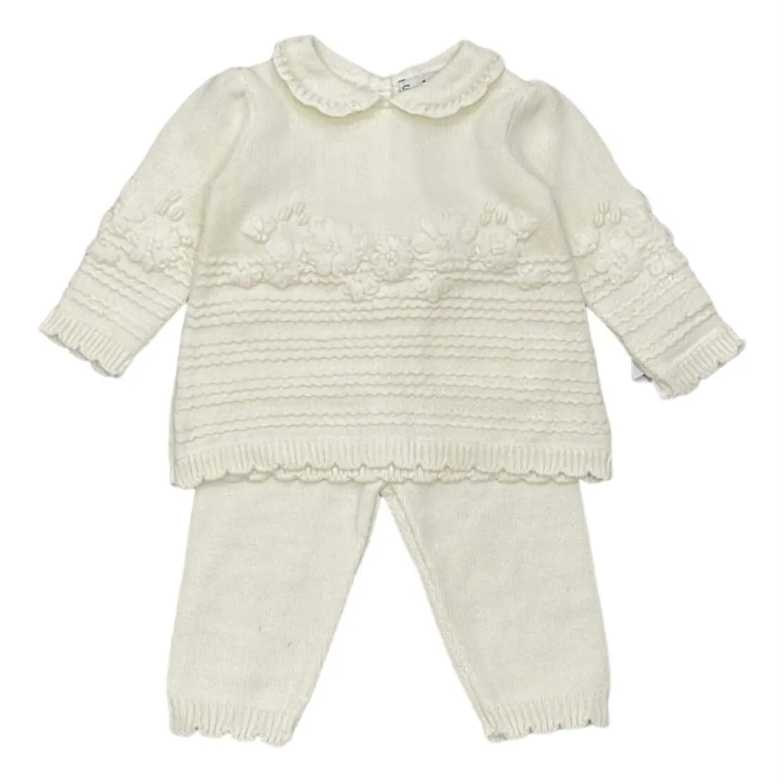 Baby Girls Ivory 2 Piece Knitted Set