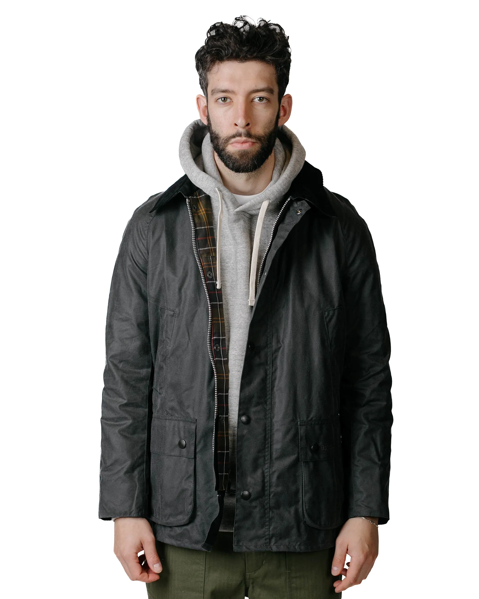 Barbour Ashby Wax Jacket Grey/Classic