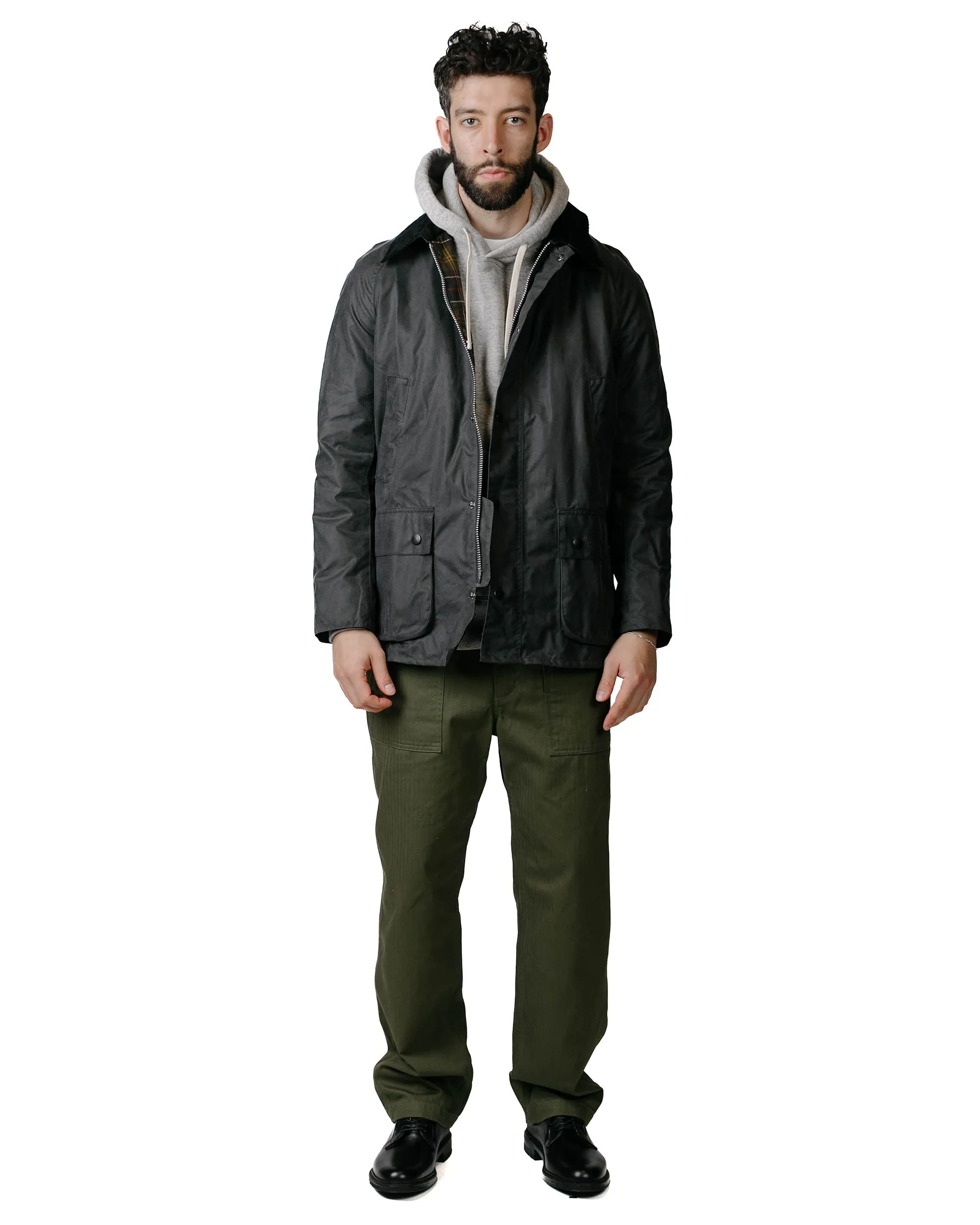 Barbour Ashby Wax Jacket Grey/Classic