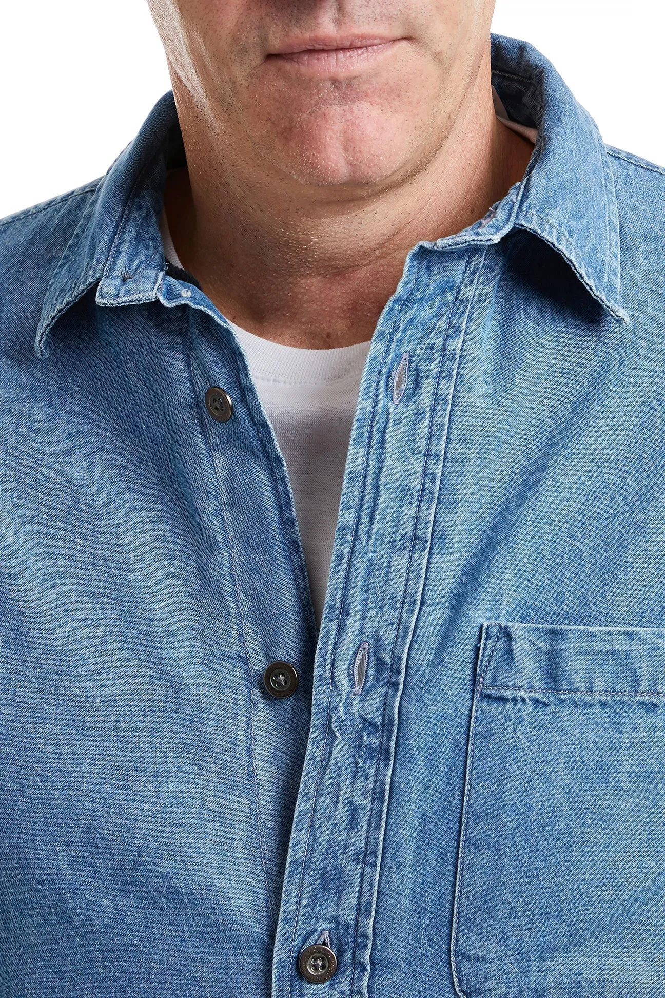 Beach Walker Denim and Fleece Lined Shirt