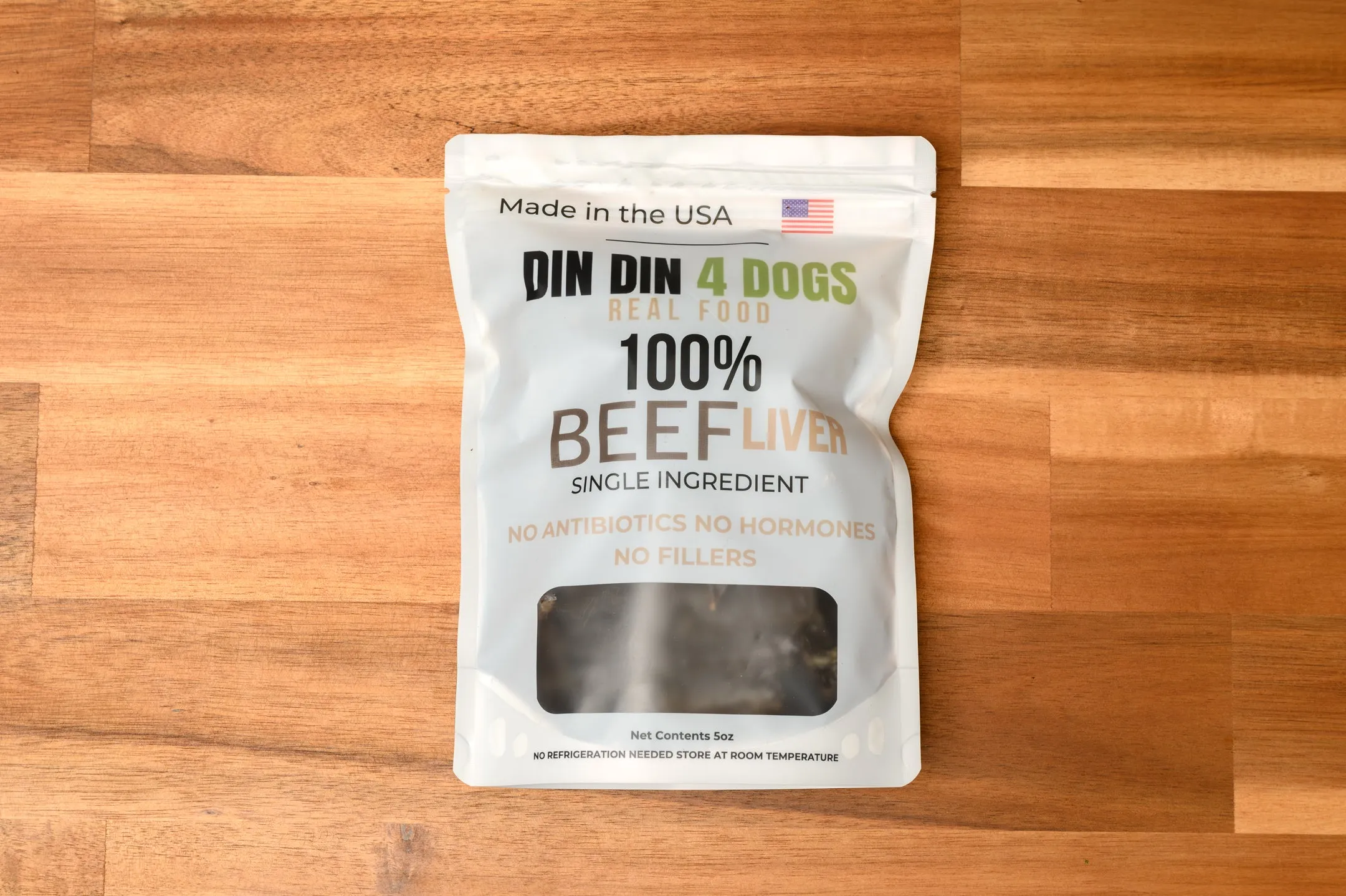 Beef Liver for Dogs Superfood 100% Beef Liver Dog Treats, 5 Ounce Bag, Single Ingredient Organ Meat, High Protein, Vision, Skin & Coat Health