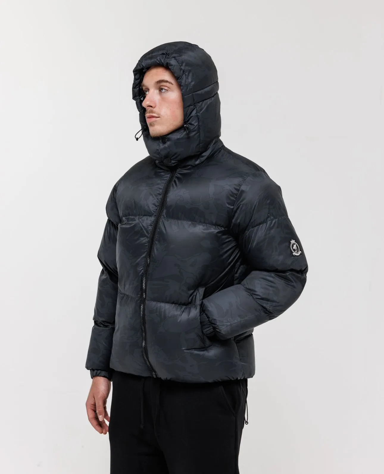 Black / Black Camo Puffer