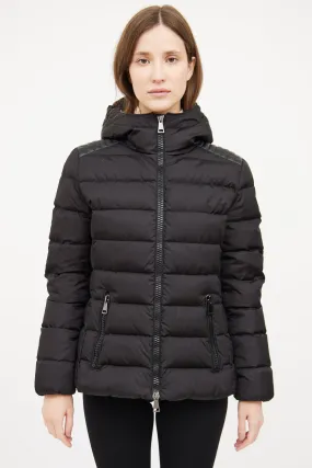 Black Tetra Down Puffer Jacket