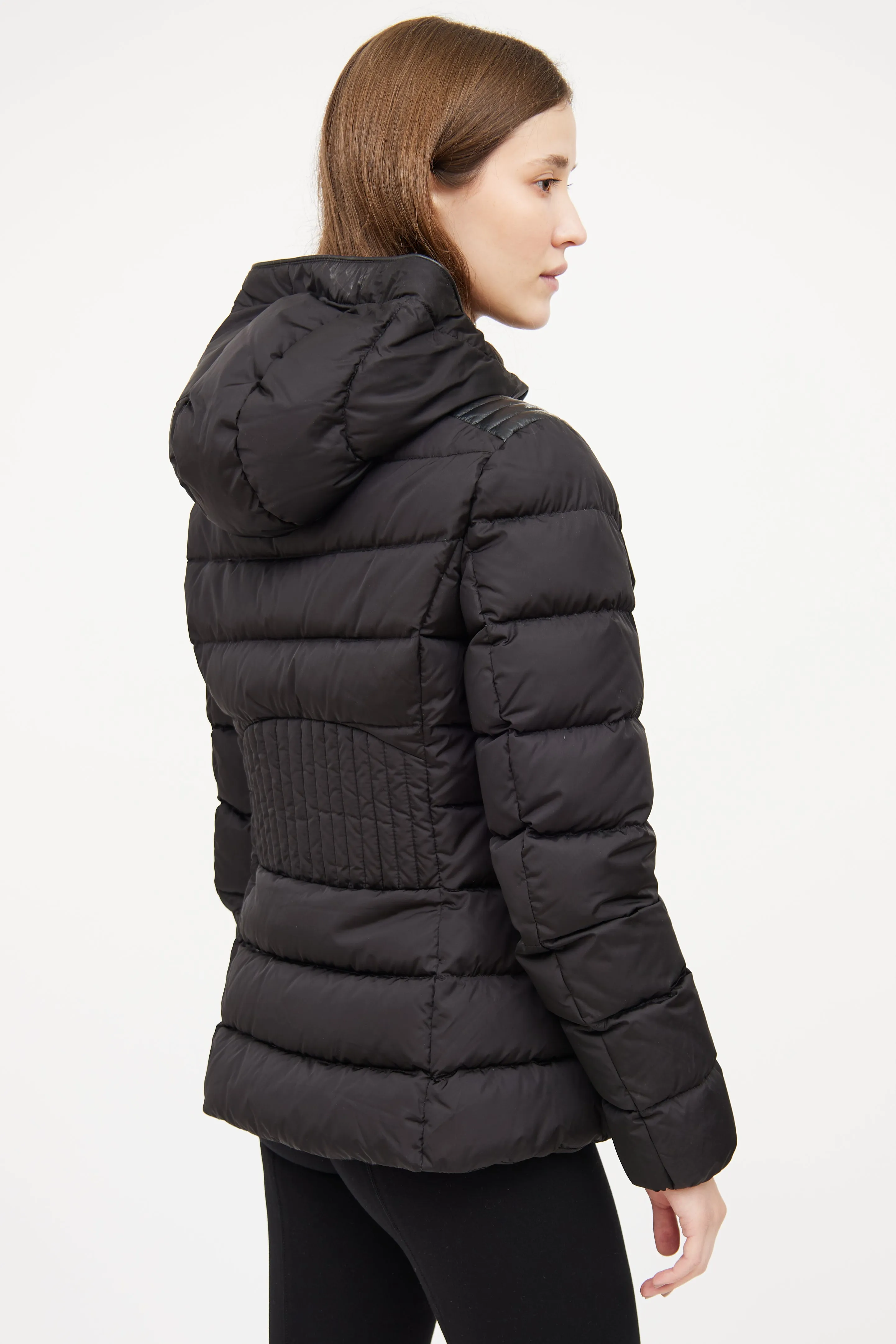 Black Tetra Down Puffer Jacket