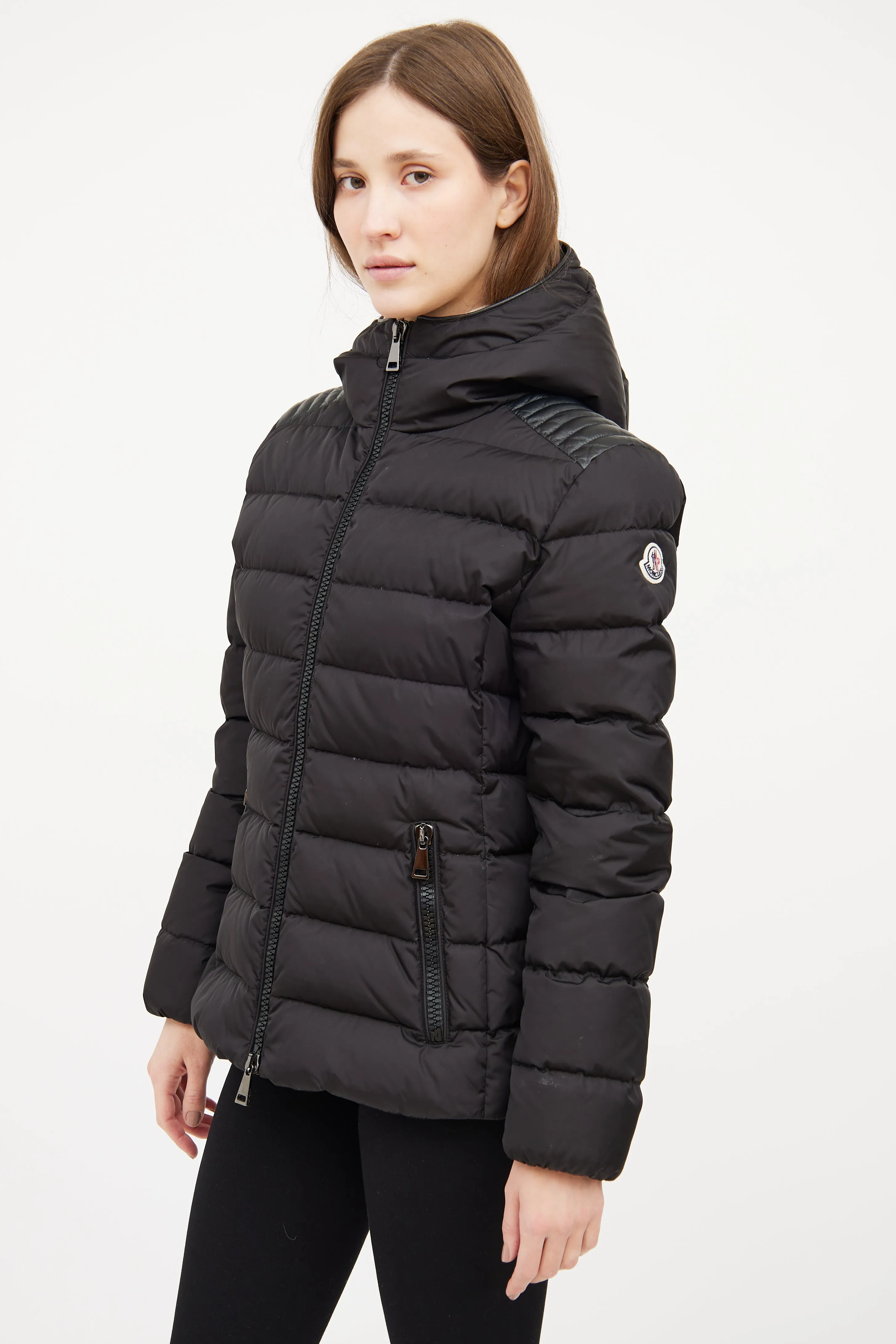 Black Tetra Down Puffer Jacket