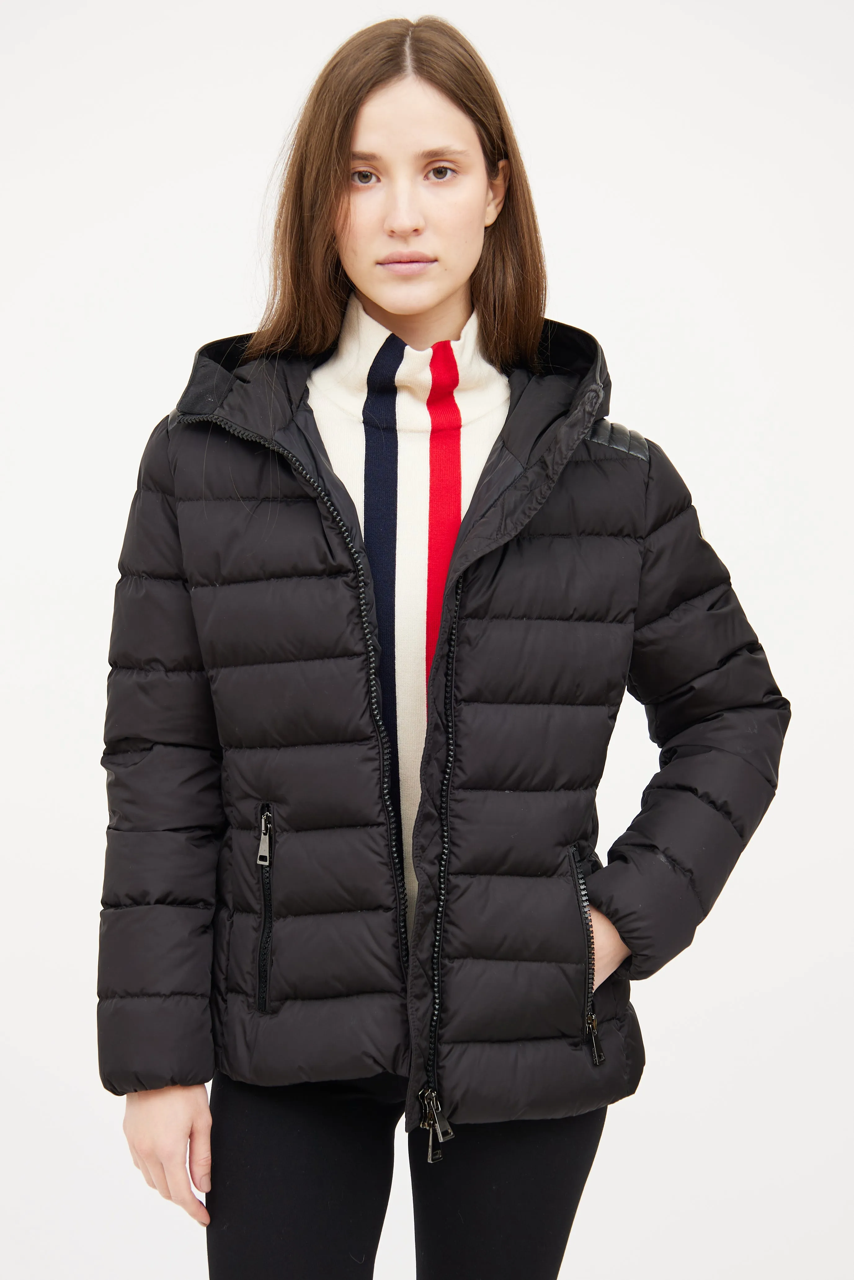 Black Tetra Down Puffer Jacket