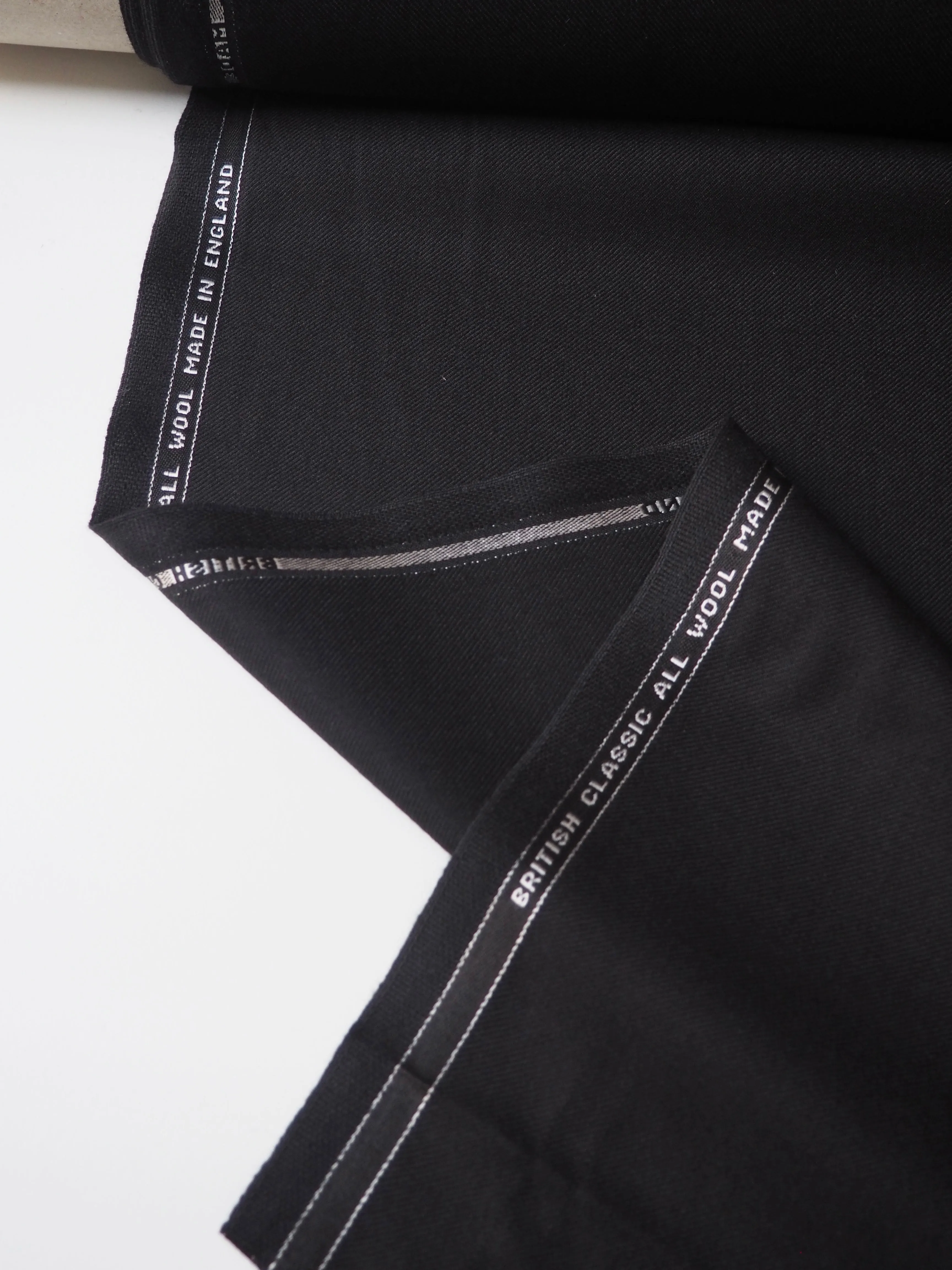 Black Wool Twill