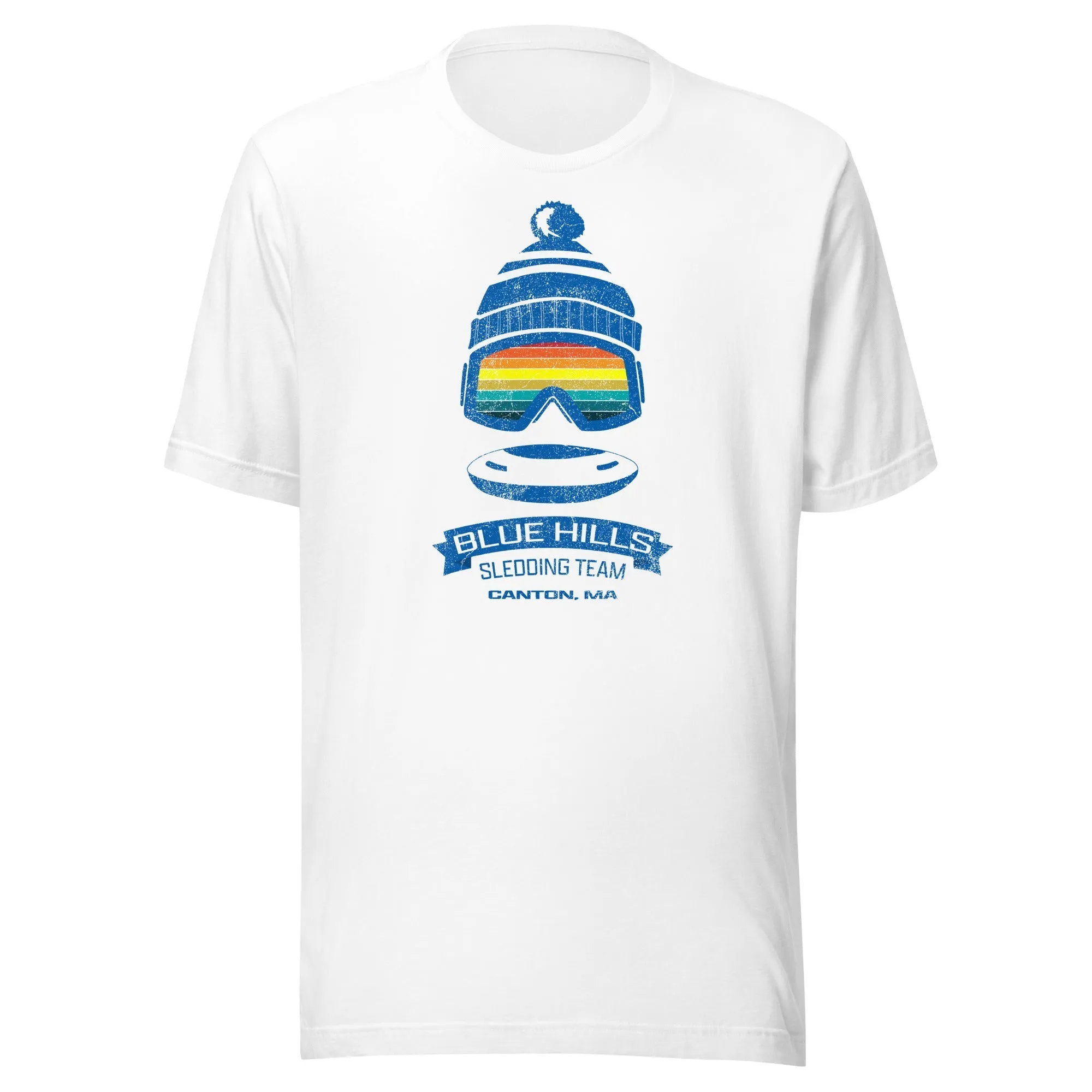 Blue Hills Sledding Team T Shirt - Canton, MA | Mens & Womens Winter Tee