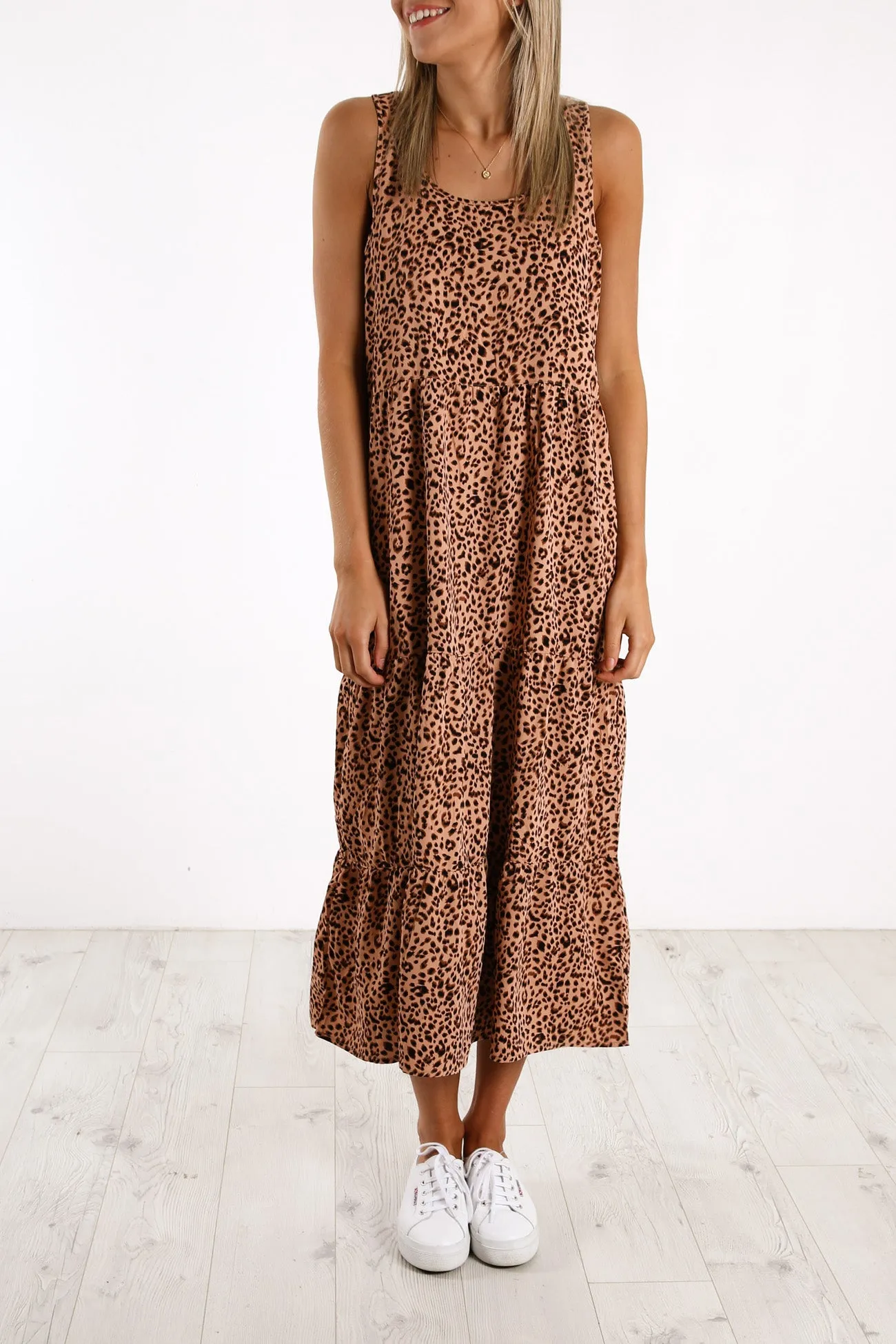 Blushing Midi Dress Print