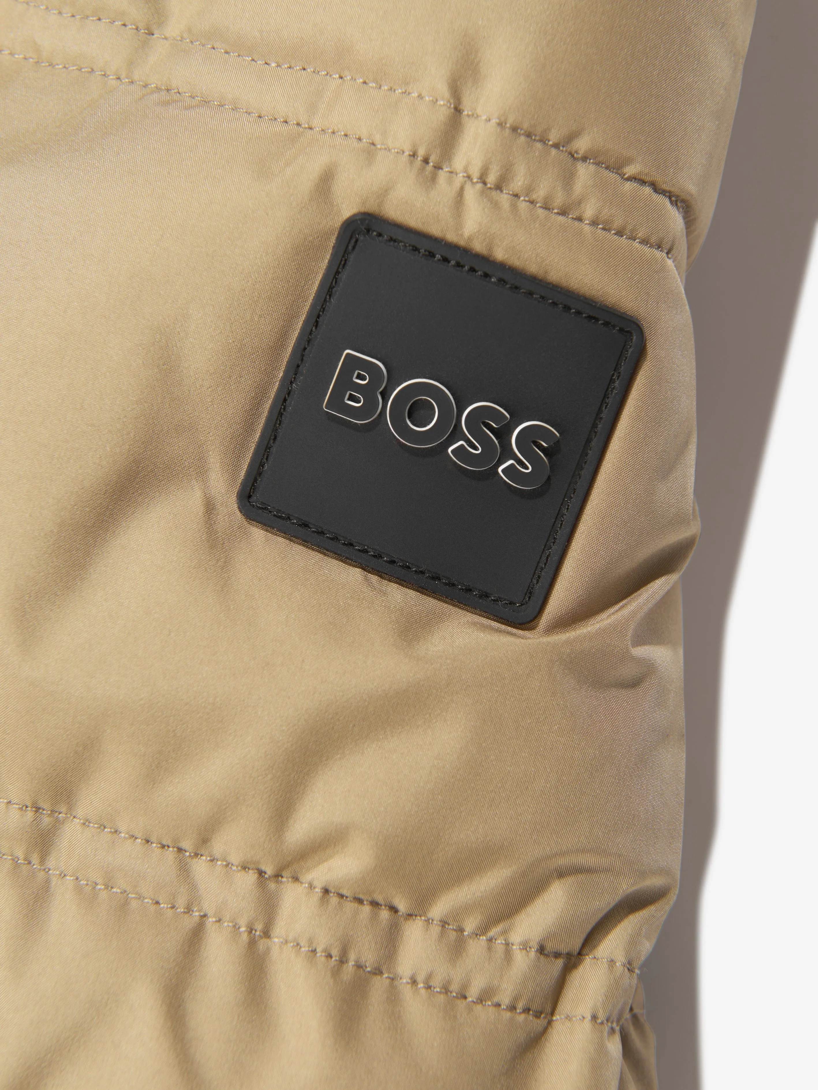 BOSS Boys Puffer Jacket in Beige