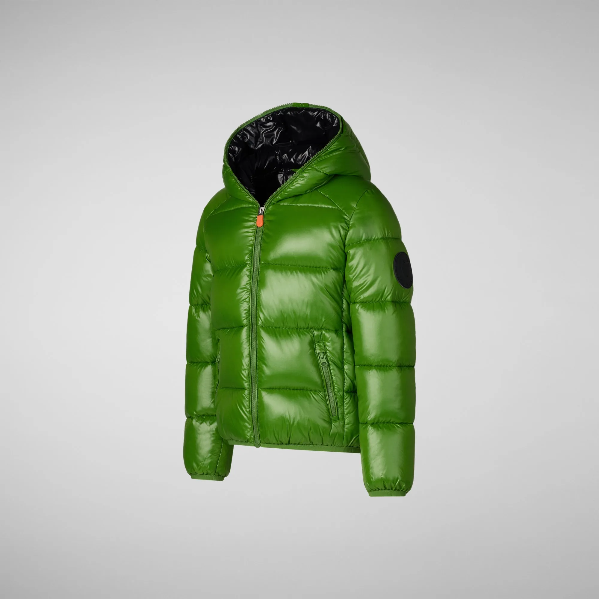 Boys' animal free puffer jacket Artie in grass green