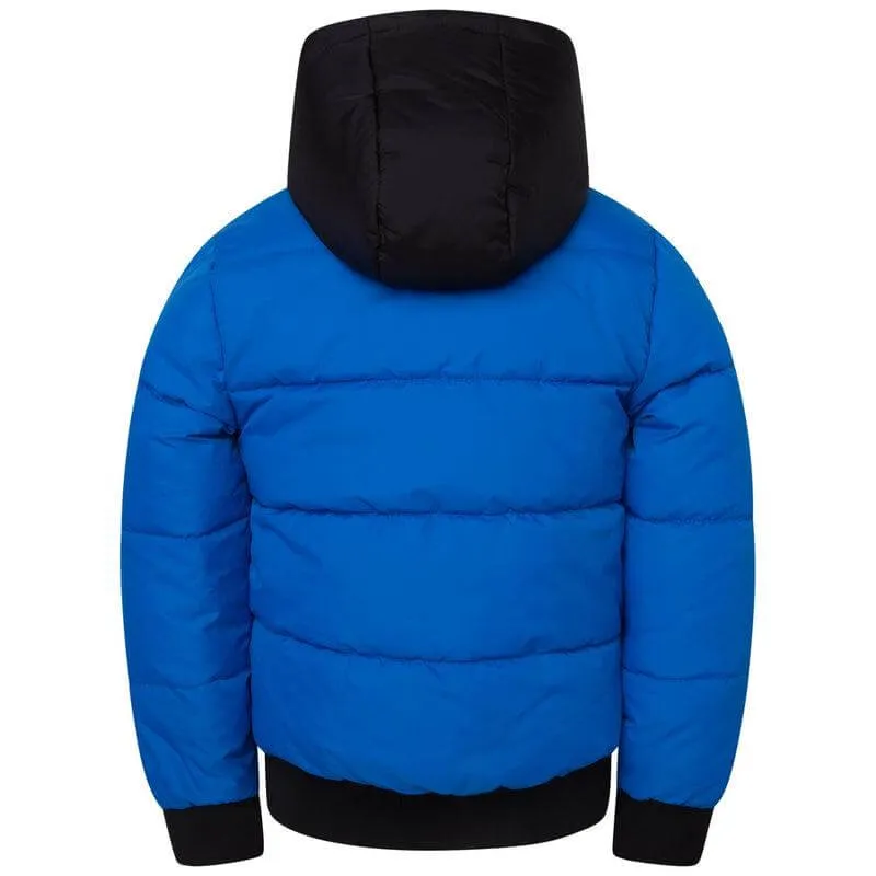 Boys Blue Reversible Puffer Jacket