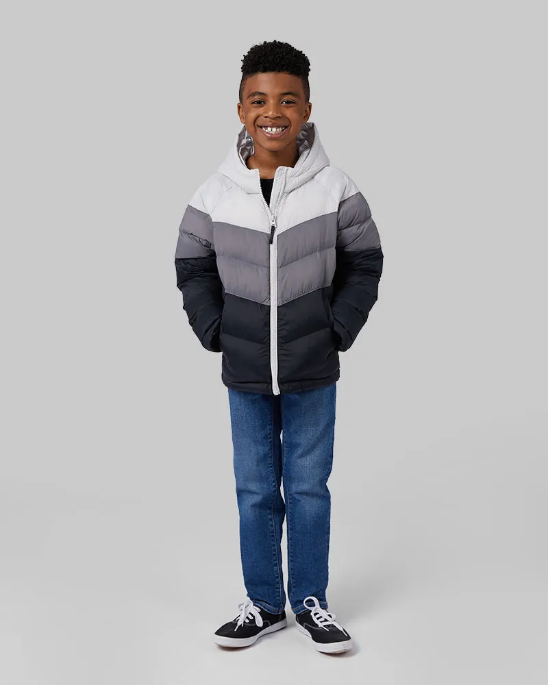 BOYS' HOODED PUFFER JACKET