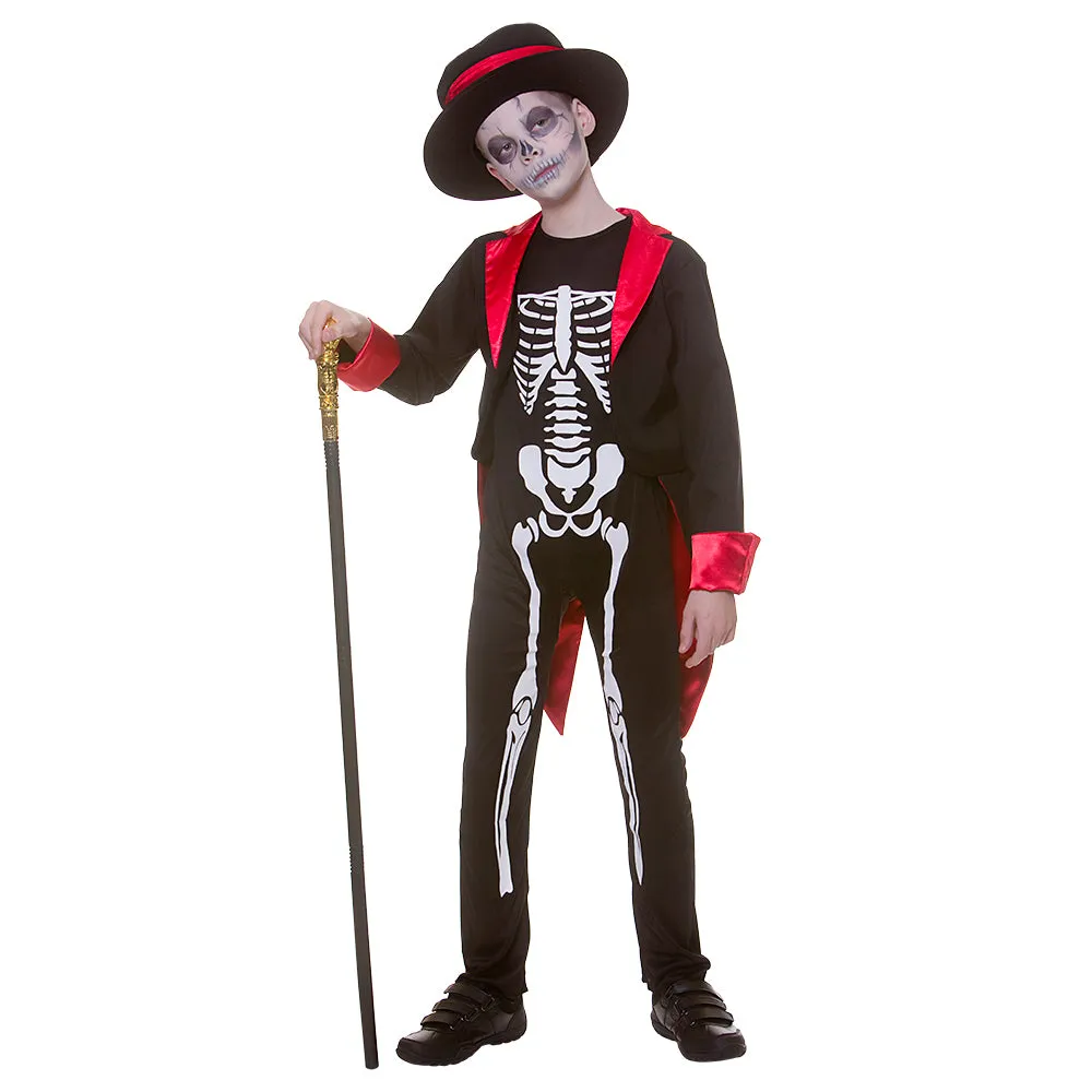 Boys Spooky Skeleton Mr Skelebones Halloween Costume