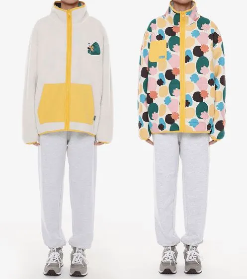 BTS IN THE SOOP REVERSIBLE FLEECE JACKET (IVORY) M/L