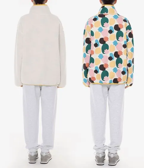 BTS IN THE SOOP REVERSIBLE FLEECE JACKET (IVORY) M/L