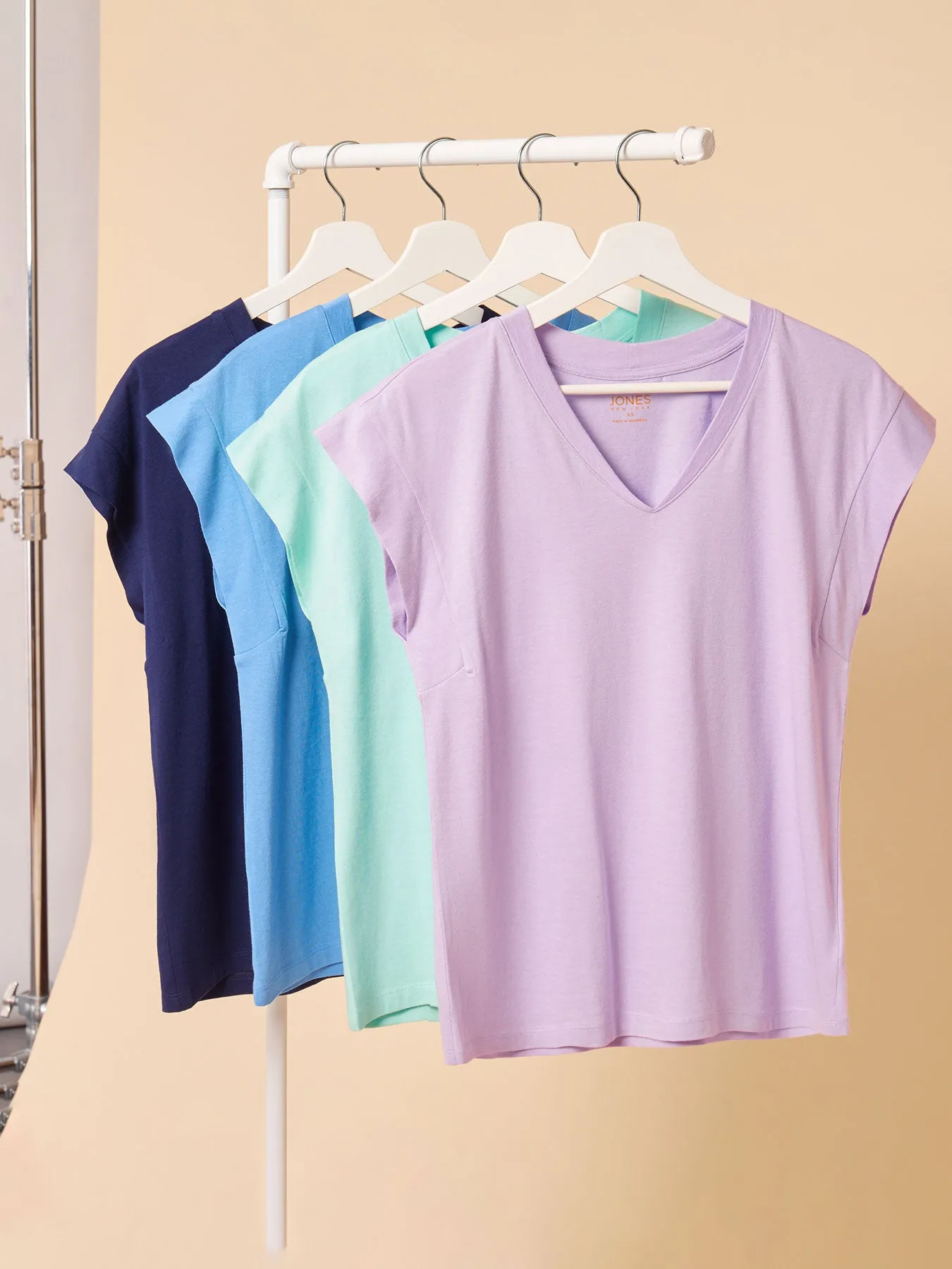 Cap Sleeve V-Neck Top