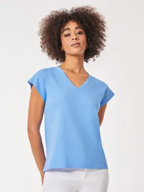 Cap Sleeve V-Neck Top