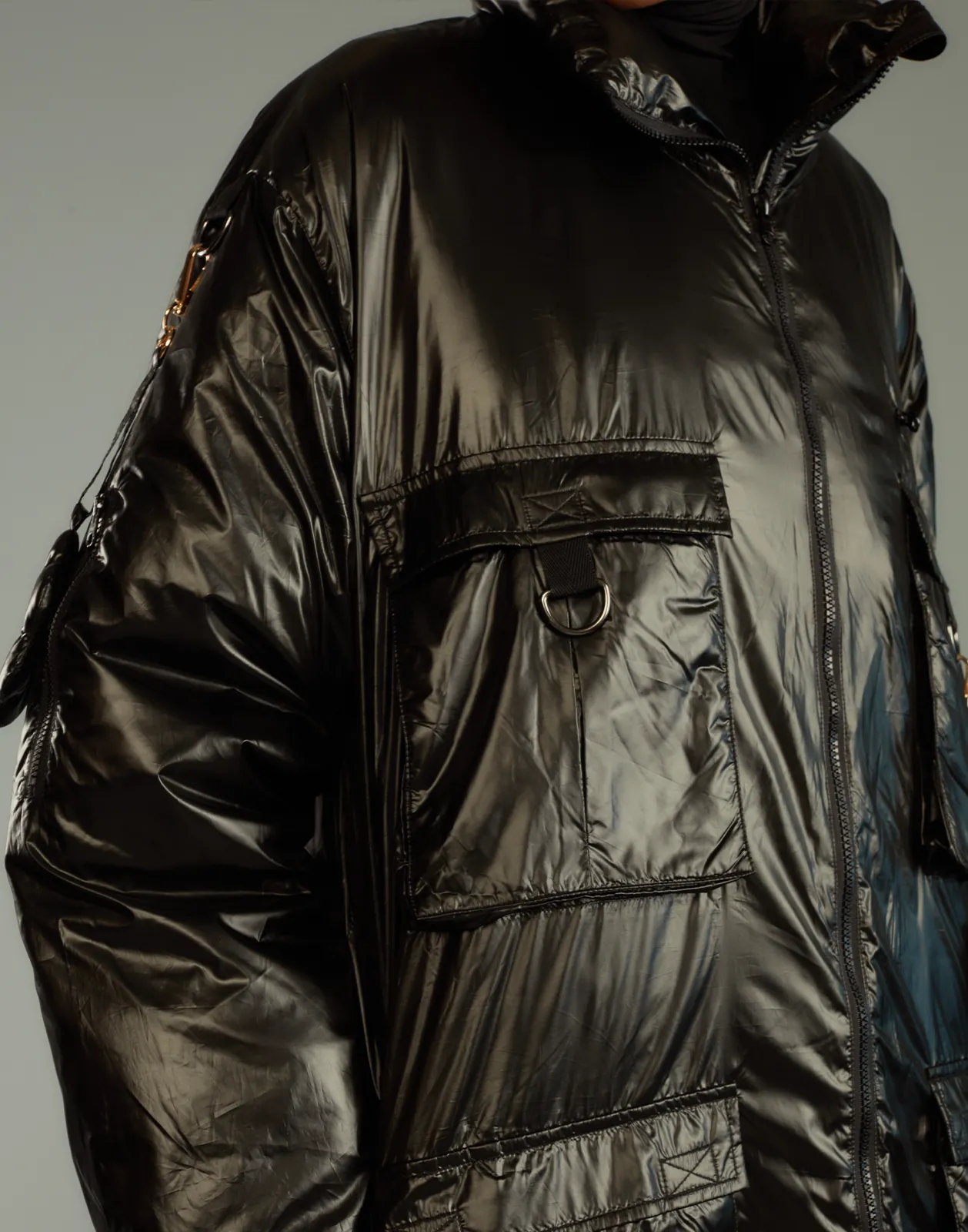 Cargo Pocket Puffer Coat