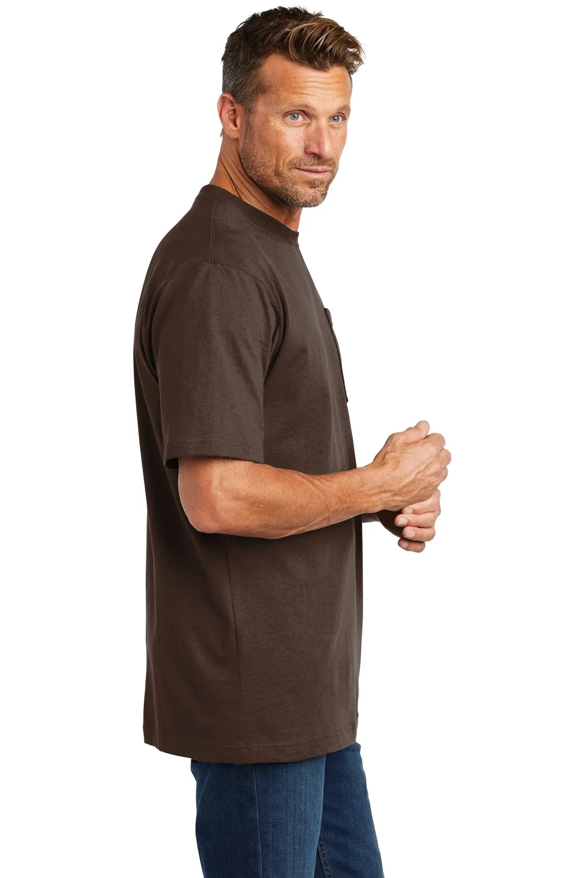 Carhartt Tall Workwear Custom Pockets T-Shirts, Dark Brown