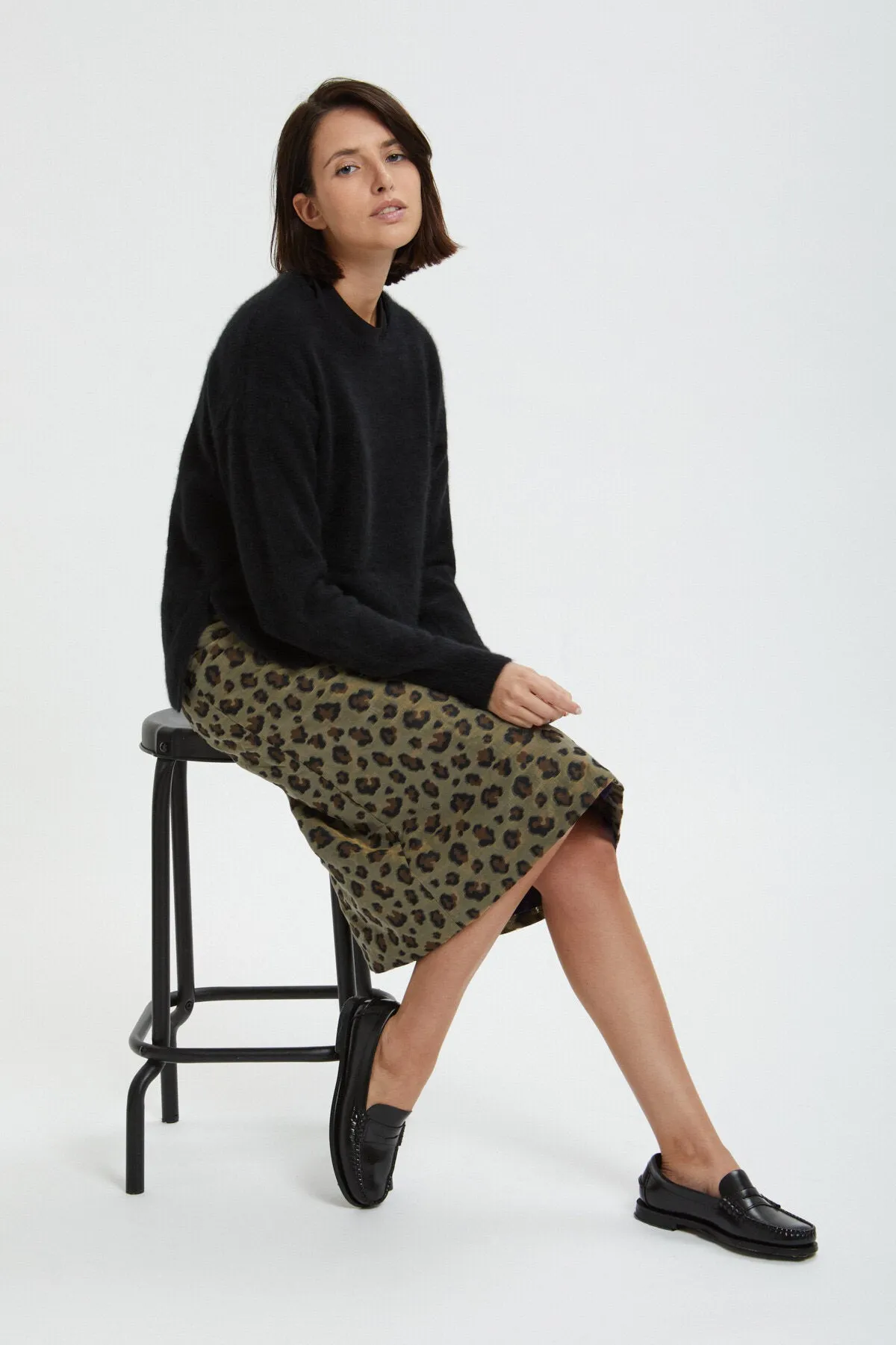 C.C. Leopard animal print Maxi Skirt